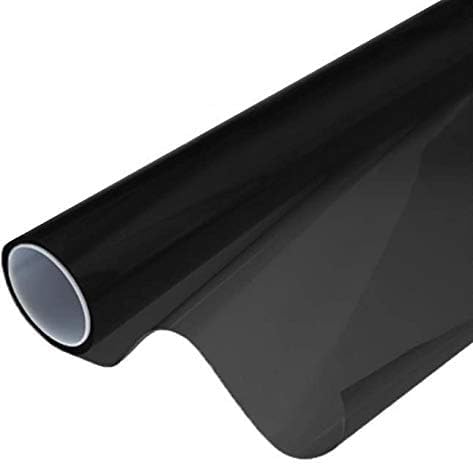 VViViD Air-Tint Extra-Wide Headlight Taillight Vinyl Tint Wrap 16 Inch x 48 Inch Roll Including Yellow Detailer Squeegee & 2X Black Felt Edge Decals (Matte Black)