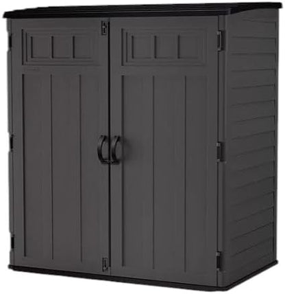 Outdoor Storage Shed, Extra Large Vertical, 6' x 4', Dark Gray