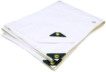 24'X40' Extra Heavy Duty 12 mil (White) Tarp 3 Ply Coated Reinforced Canopy 6 oz 3 Layer (Includes Tarps Tools and Toys Maintenance Manual)