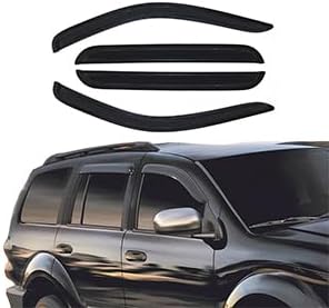 Wind Deflectors Compatible with 1998-2003 Durango 00-04 Dakota Crew Cab Smoke Rain Guards Window Visor 94119