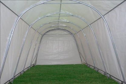 20'x12' Heavy Duty Carport with Zipper Doors – Galvanized Steel Frame & Waterproof PE Cover, UV-Resistant, Grey Portable Garage Canopy Shelter (20'x12')