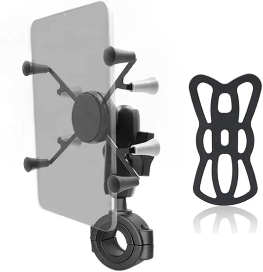 Strg Handlebar Tablet Mount with Rail Base for Rails 1.12'' to 1.50'' in Diameter for 6" Tablets, Motorcycle Tablet Holder for Bike Motorcycle Handlebar ATV/UTV and More Rails