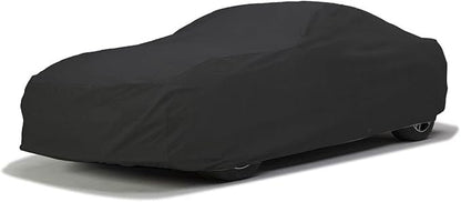 DaShield SoftTec Indoor Stretch Satin Car Cover for Hyundai Elantra 2021-2025 Sedan 4-Door Elastic Flexible High-end Luxury Dust-Proof Protection, Car Show, Underground Garage, Black