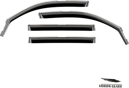 Voron Glass in-Channel Extra Durable Rain Guards for Volkswagen Atlas 2018-2025, Window Deflectors, Vent Window Visors, 4 Pieces - 200256