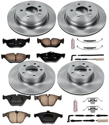 PowerStop Brake Kit For 328i 2008-2010, 328i xDrive 2009, 328xi 2008 [Model Specific] - Autospecialty Front and Rear OE Disc Rotors & Ceramic Brake Pads Replacement, KOE4104