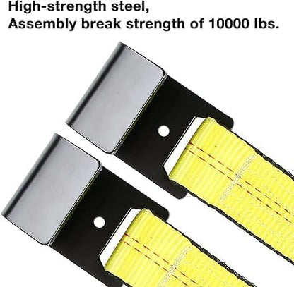Tow Dolly Basket Straps with Flat Hook-2 Pack,Car Wheel Strap Tire Bonnet Net Fits 14"-19" Tires Auto Universal Vehicle Car Dolly Ropes Accessories