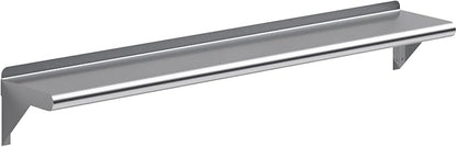 AmGood 48" Long X 8" Deep Stainless Steel Wall Shelf | NSF Certified | Appliance & Equipment Metal Shelving | Kitchen, Restaurant, Garage, Laundry, Utility Room