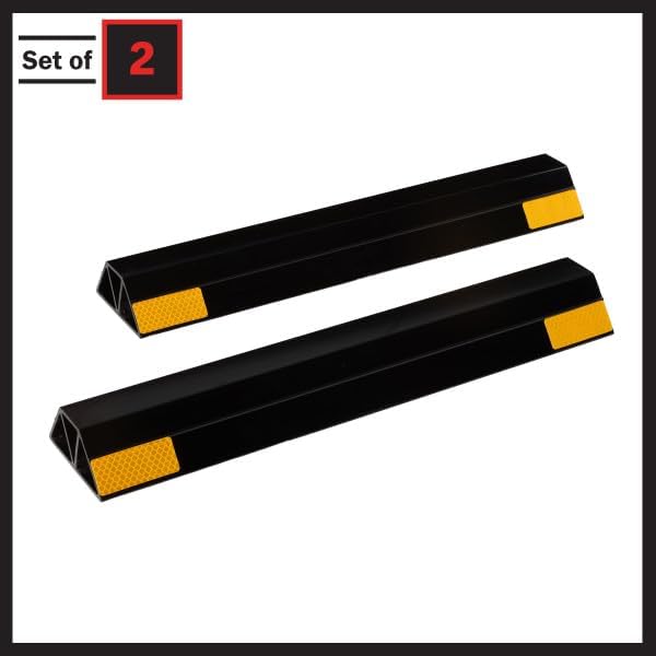 Stalwart Garage Parking Aid - 16-inch Garage Car Stop Indicator 2-Pack - Easy Peel and Stick Parking Stopper - Car Accessories