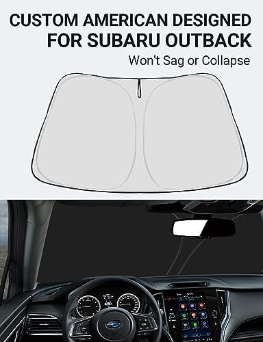Proadsy for Subaru Outback 2020-2025 Windshield Sun Shade 4-Layer Foldable Front Sunshade Protector Sun Visor Blocks UV Rays Keep Car Cooler