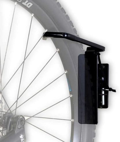 StoreYourBoard Bike Swivel Rack – Wall Mounted Garage Bike Storage, Vertical Hanger with 120° Swing Design & Stopper, Space-Saving Indoor Wall Mount – Fits Kids Bikes, BMX & More