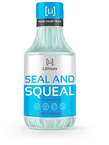 Lithium Seal and Squeal Car Paint Restorer, Polish and Sealant for Incredible Shine - Curable Amino Functional Polymers Fused with Si02 Ceramic Nano Technology - Lasts for up to 12 Months (16 oz)