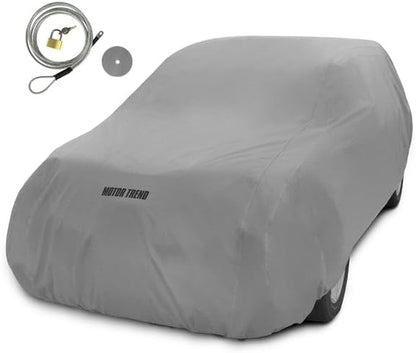 Motor Trend 4-Layer 4-Season Auto (Waterproof Outdoor UV Protection for Heavy Duty Use Full Car Cover for Vans, Suvs, Crossovers up to 225")