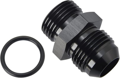 10AN Male Flare to 10AN ORB O-ring Boss Fuel Pump Rail Adapter Fitting Aluminum Black