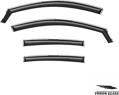 Voron Glass in-Channel Extra Durable Rain Guards for Nissan Sentra 2020-2025, Window Deflectors, Vent Window Visors, 4 Pieces - 200903