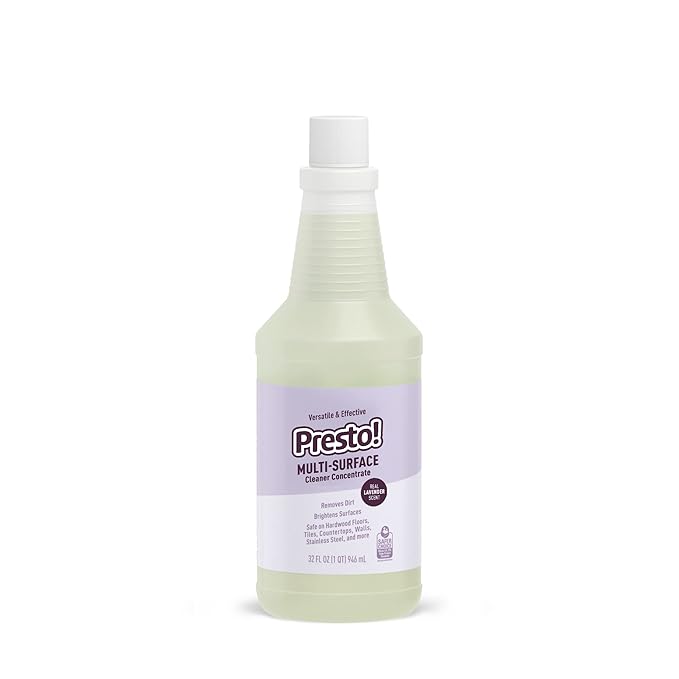 Amazon Brand – Presto! Multi-Surface Cleaner Concentrate, 2X Concentrated Formula, Lavender Scent, 32 fl oz (Pack of 2)