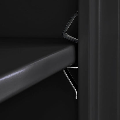 Sandusky Lee WA11301226-09 Wall-Mount Metal Storage Cabinet with Adjustable Shelf, Locking Handle, 200lb Capacity, 12" Depth x 30" Width x 26" Height, Black