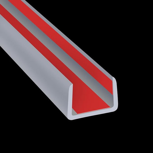 Rubber Edge Trim, Flexible Edge Banding, 5/8"(16mm) U Channel Furniture Edge Protector, Self Adhesive Edge Guards for Plywood, Wood, Glass Parts, 20Ft, Grey Color