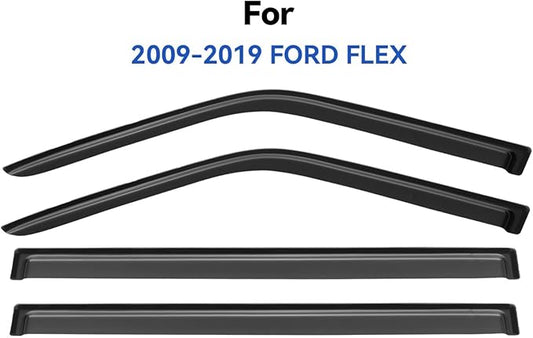 Window Visors Rain Guards Shield for 2009-2019 Ford Flex, Out-Channel Window Vent Wind Deflectors Visors Shades for 09-19 Ford Flex