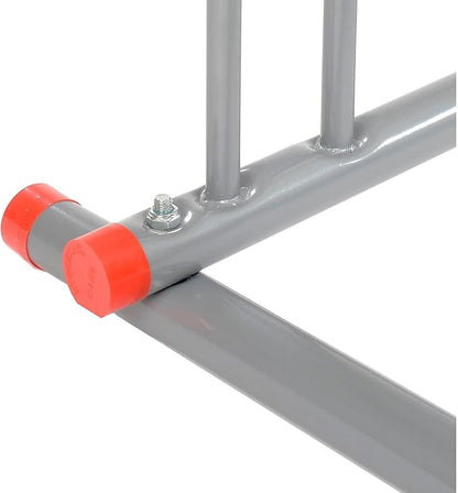 Global Industrial 111" L Single-Sided Grid Bike Rack, 9-Bike Capacity, Powder Coated Steel, Gray, Commercial Bike Rack for Stores, Parks, Schools and More