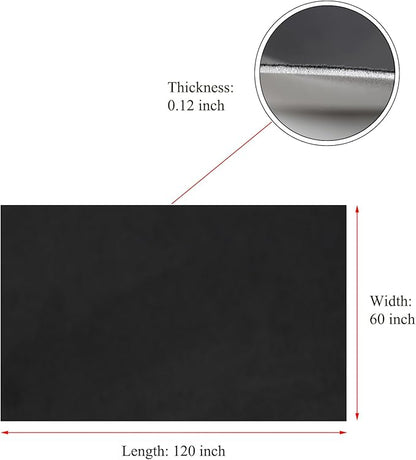 Suede Headliner Fabric with Foam Backing - Black Suede Headliner wrap Interior Material for Car/Truck/SUV/RV Roof, Home Repair/DIY Headliner Material Automotive Headliner Fabric (Black, 120"×60")