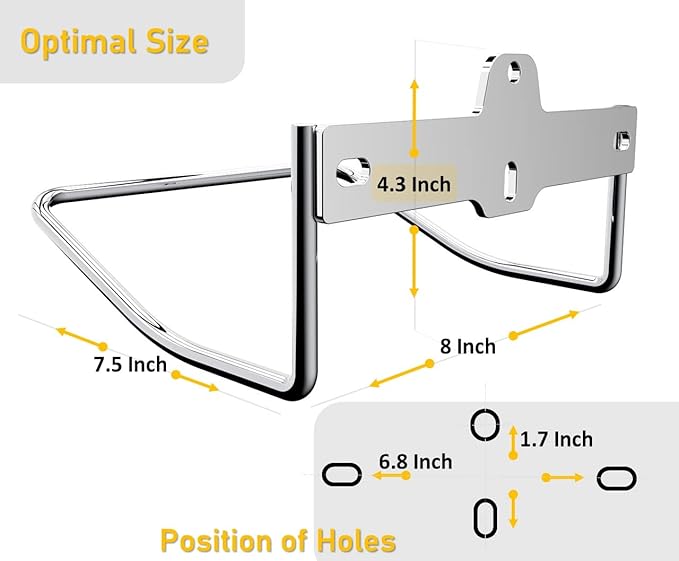JBscoop 2 Ladder Hooks Wall Mount for Ladder Storage Strollers and Folding Chair, Heavy Duty Lader Holder Rust Proof SS304 (2)