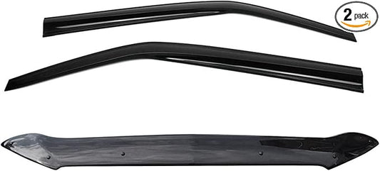 OMAC Front Bug Shield Hood Deflector & Window Visor for Mercedes Metris 2016-2024