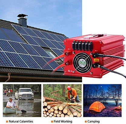 BESTEK 2000W Power Inverter 3 AC Outlets DC 12V to 110V AC Car Power Converter for Camping Outdoor Power Supply ETL Listed