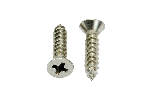 #4 x 3/4" Stainless Flat Head Phillips Wood Screw, (100 pc), 18-8 (304) Stainless Steel Screws by Bolt Dropper, Glasses Screws