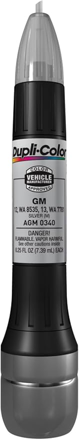 Dupli-Color AGM0340 Scratch Fix All-In-1 Exact-Match Automotive Touch-Up Paint – General Motors Silver – 0.25 oz. Paint Pen