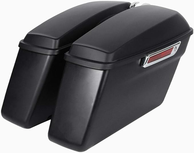 Green-L Matte Black Hard Saddlebags Fit for Harley Touring Road King Street Glide Electra Ultra 2014-2024