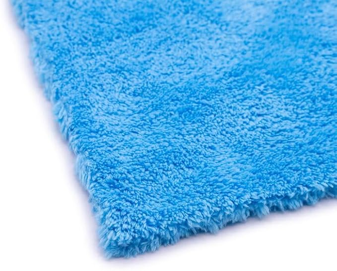 Ethos Plush 470 Microfiber Towels for Cars - Premium Car Detailing Towels - Edgeless Ultrasoft Micro Fiber Cloth for Car Wash, Interior & Exterior (Prime Blue 470GSM)