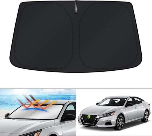 KUST Windshield Sun Shade for 2019-2025 Nissan Altima Accessories, Custom Fit Car Front Sun Visor Window Shade Protector Foldable Blocks UV Rays Keep Your Car Cooler