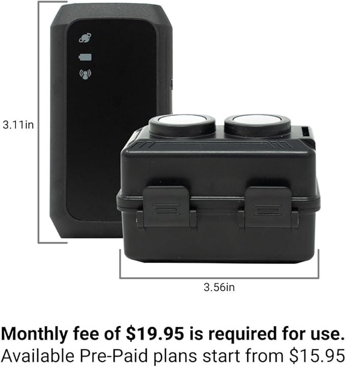 Optimus 3.0 GPS Tracker - Over 1 Month Battery - with Heavy Duty Waterproof Case and Powerful Magnets for Vehicles and Assets
