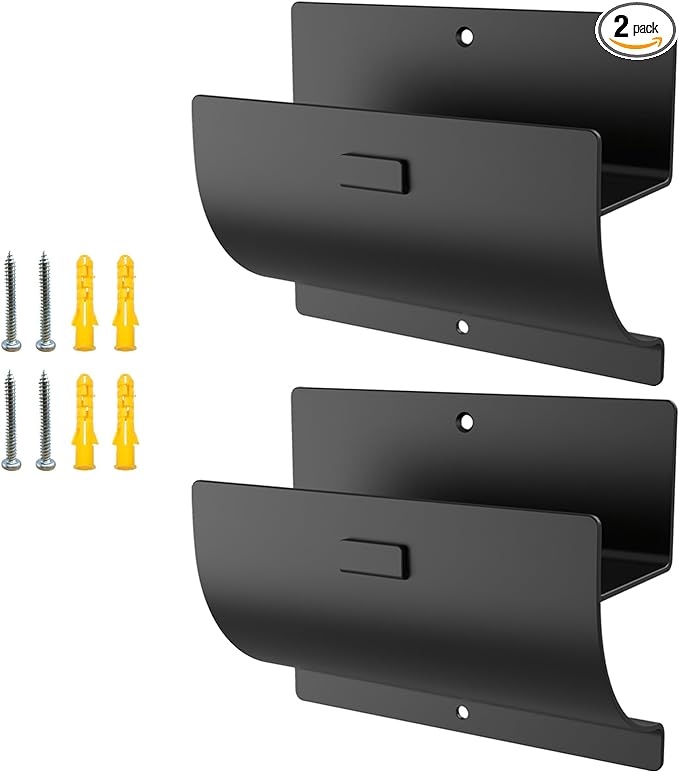 Heavy-Duty Ladder Hanger-Wall Mount Ladder Hooks for Storage-Wheelbarrow Hangers for Garage Wall-2 Pack