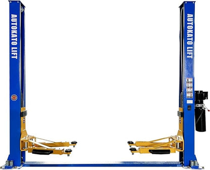 10000lbs 2 Post Lift AK-H105 Two Post Car Lift Automotive Lift with Floor Plate 36 Months Part Replacements (H105)