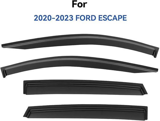 Window Visors Rain Guards for 2020-2025 Ford Escape, Out-Channel Window Vent Wind Deflectors Visors Shades for 20-25 Escape(Not for Active)