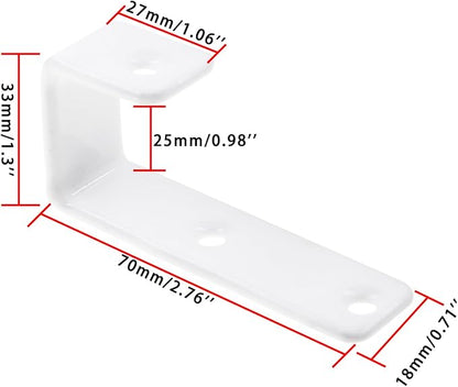 Bunk Bed Ladder Hooks Brackets, Iron Bed Ladder Hook,PVC Coated Angled Ladder Hooks,Heavy Duty Replacement Hardware Utility Hooks,Loft Garage Storage Hooks,J Brackets Hooks with Screws White