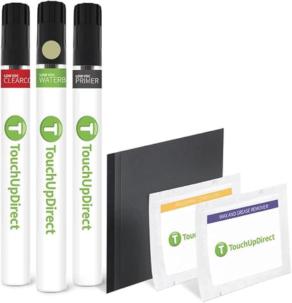 TouchUpDirect 4T8 Sandy Beach Metallic Compatible with Toyota Exact Match Touch Up Paint Brush - Platinum Kit