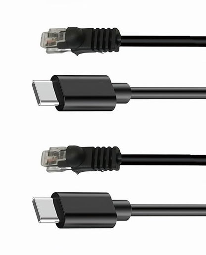USB C to RJ11 Radar Detector Power Cord Cable(7FT*2) for Escort Valentine One Uniden Beltronics