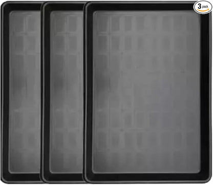 3Pack Extra Large Oil Drip Pan 35.4 x 24 x1.4 Inches Oil Change Drip Tray for Under Car Plastic Tray Auto Oil Catch Pan for Transmission Garage Automotive Driveway to Keep Floor Clean