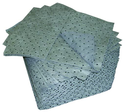 Oil-Dri L90902 15" W x 19" L Universal Heavy Weight Bonded Perforated Pads (100 Mats/Box)