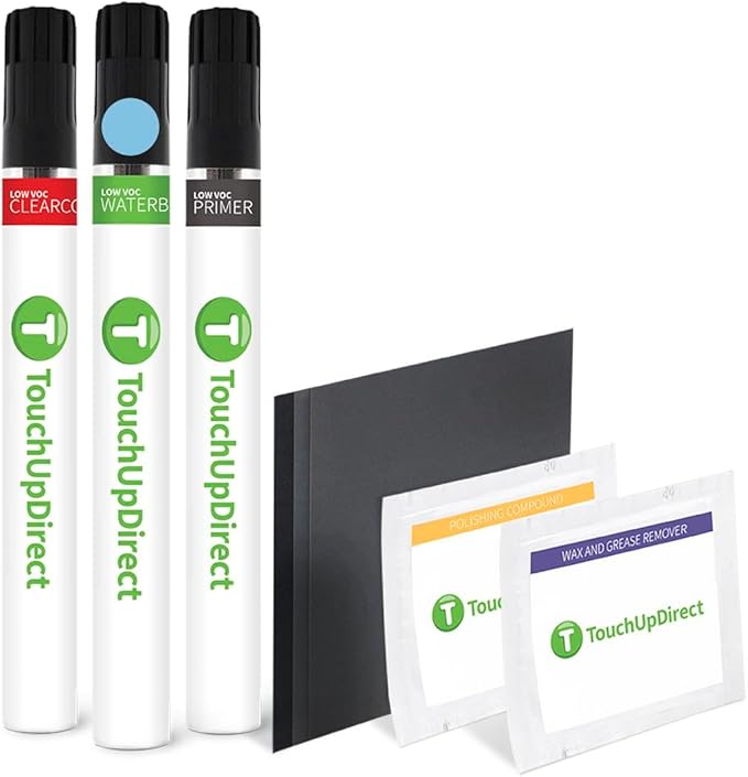 TouchUpDirect 8X0 Heritage Blue Compatible with Toyota Exact Match Touch Up Paint Brush - Platinum Kit