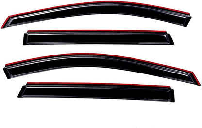 Lightronic Extra Durable Clip-on in-Channel Auto Vent Window Visor, Fits 2013-2022 Buick Encore (Not Fit GX), 2013-2022 Chevrolet Trax, UV Protection Rain Guard, Original Wind Deflector, Smoke, 4Pcs