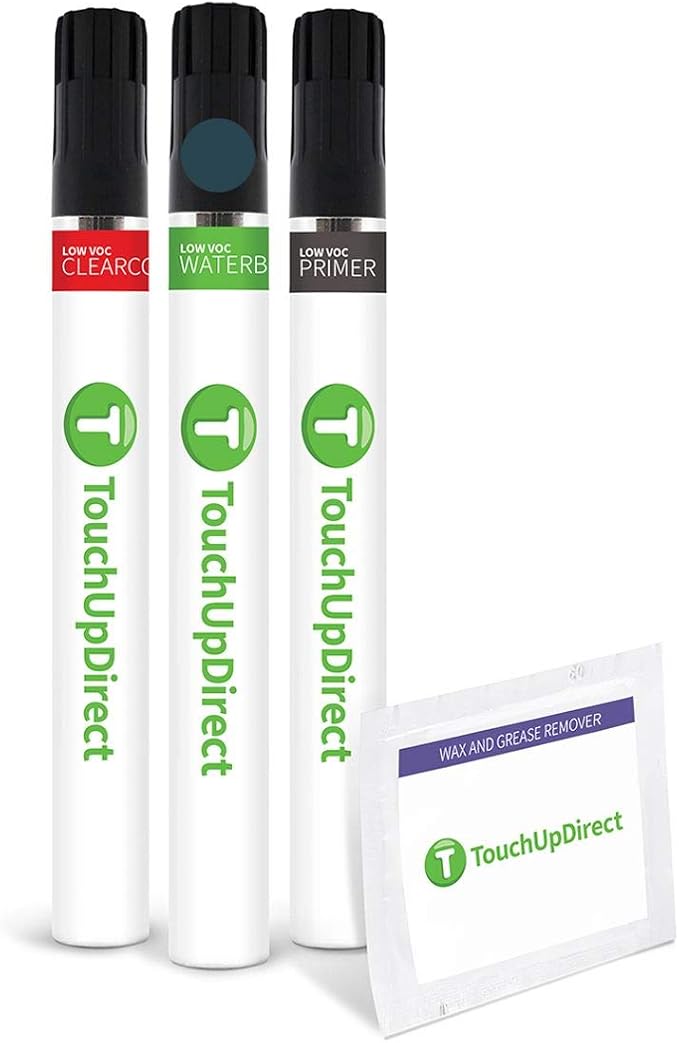 TouchUpDirect 221 Galactic Aqua Metallic Compatible with Toyota Exact Match Touch Up Paint Brush - Preferred Kit