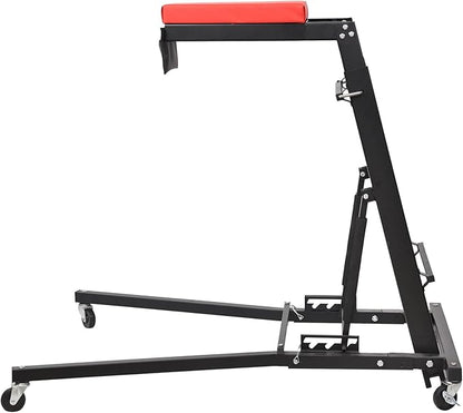 Automotive Engine Creeper - Adjustable Height, Foldable Design with Thick Padded Deck, Heavy-Duty Capacity for Home Garage & Workshop Repair. Versatile for Trucks & Auto Maintenance, Topside Use, Comf