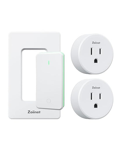 Remote Control Outlet Plug Switch, Buckle Design & Removable Wireless Light Switch, No Wiring Needed, 300 ft, 15A/1500W, Programmable, for Household Appliances(2 Pack)