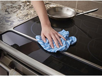 Unger 12” x 12” Microfiber Cloth Variety Set, 3 Pack, All-Purpose Cleaning Towels for Glass and Mirrors, Scrubbing Cloths, Reusable Cleaner Supplies for Wet and Dry Surfaces