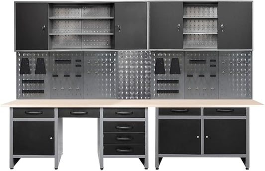 JZD Metal Storage Organization System, Hanging Closet, for Garage Basement Utility Room