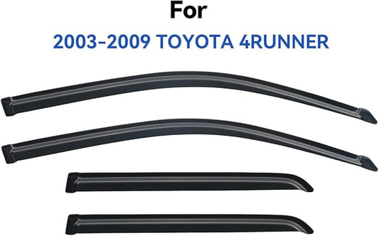 Window Visors Rain Guards Shield for 2003-2009 Toyota 4Runner, Out-Channel Window Vent Wind Deflectors Visors Shades for 03 04 05 06 07 08 09 4Runner