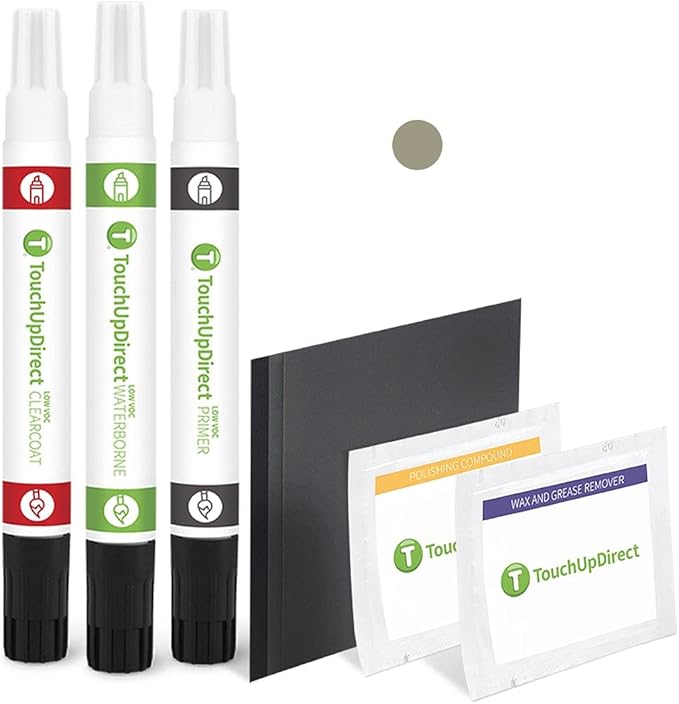 TouchUpDirect 1E3 Phantom Gray Metallic Compatible with Toyota Exact Match Touch Up Paint Combo - Platinum Kit